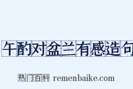 午酌对盆兰有感造句是什么意思的图片